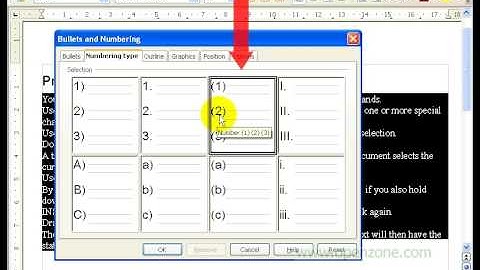 openzone.com tutorial - OpenOffice - Creating list