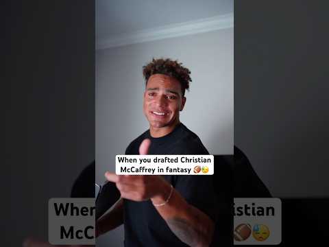 When you drafted Christian McCaffrey in fantasy‼️🫠 #footballshorts #nfl #americanfootball