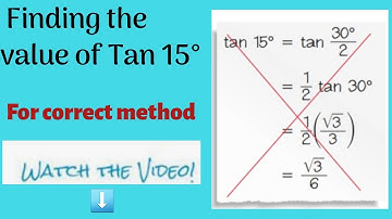 Evaluate using the half angle formula for tangent.