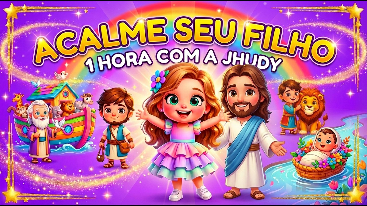 1 Hora de Músicas Gospel Infantil Animadas | Jesus, Noé e Muito Mais! | Jhudy Gospel Kids