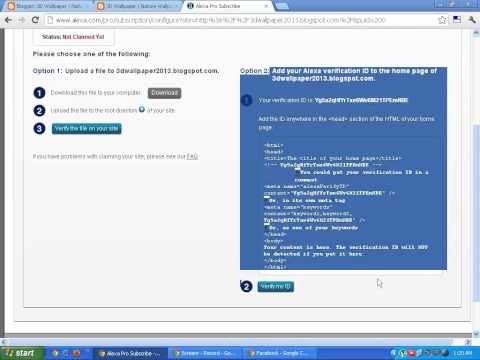 How To Add Alexa Verification Code in Blog