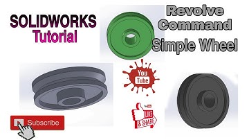 SOLIDWORKS TUTORIAL FOR BEGINNER| Exercise 08| REVOLVE COMMAND| Simple  Wheel design| SOLIDWORKS