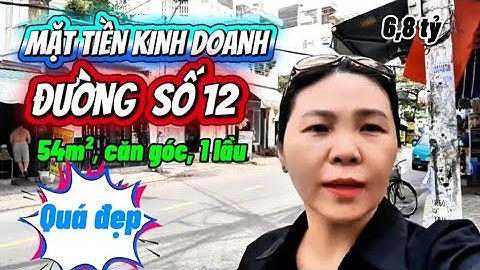 Bán nhà đường số 12, Bình Tân, mặt tiền KD,  54m²,  2PN,  sát Aeon, h.Bắc