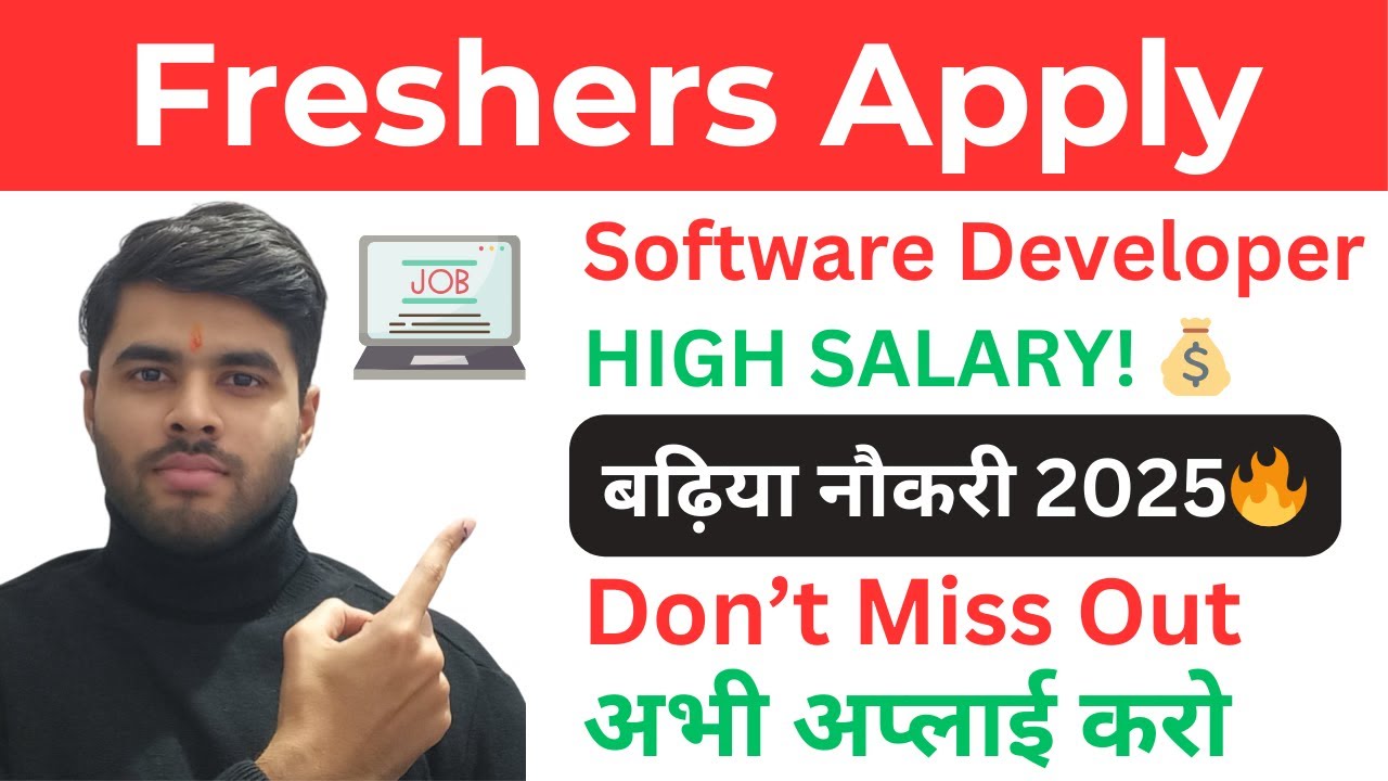 🚀 Freshers Apply Now! Software Developer Jobs for BTech, MCA, MTech ...
