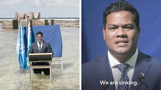 This Tuvalu Minister Gave A Powerful Speech About Climate Change Standing Knee-Deep In The Sea