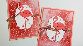 Stampin’ Up Flirty Flamingo Fine Art Floral Card for the Maui Trip Achievers Blog Hop