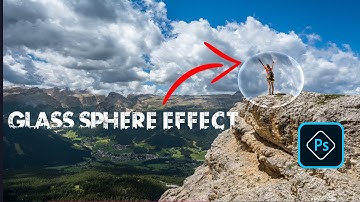 How to make Crystal Ball Effect in Photoshop || Glass Ball Sphere ||  Surreal Glass Ball Landscape