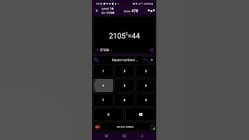 Math Tricks - Training mode - Square numbers ending in 05 - level 018 (Number Keyboard)