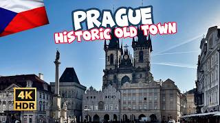 PRAGUE Czech Republic - 4K Walk - Old Town and Castle Quarter