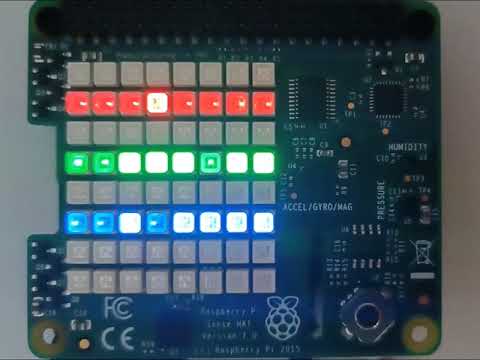 Raspberry Pi SenseHAT - binary clock