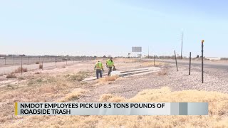 NMDOT employees pick up 17K pounds of roadside trash