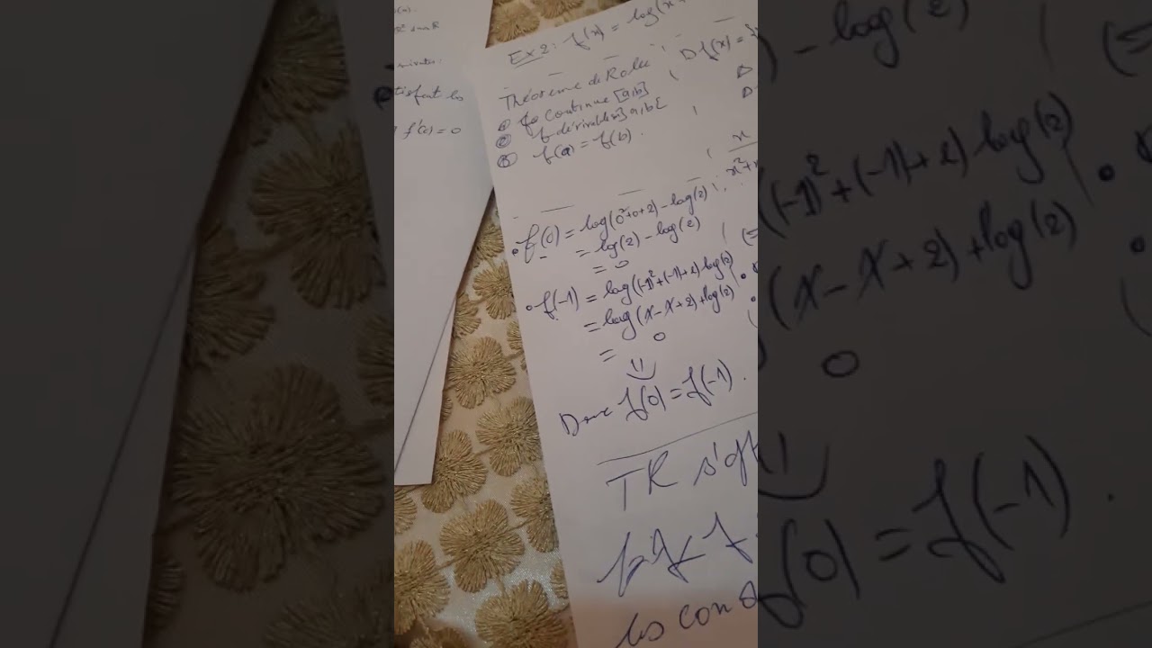 Application du théorème de Rolle