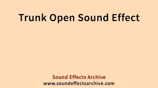 Trunk Open Sound Effect - Royalty Free @soundeffectsarchive6186