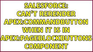 Salesforce Cant Rerender Apexcommandbutton When It Is In Apexpageblockbuttons Component