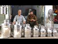 Traditional milkman churn making  vintage milk churn manufacturing  made stainless steel milk can