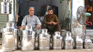 Traditional Milkman Churn Making | Vintage Milk Churn Manufacturing | Made Stainless Steel Milk Can