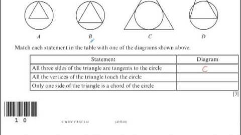 WJEC GCSE Maths Summer 2011 Foundation Paper 2 Q10 - circular geometry and trigonometry