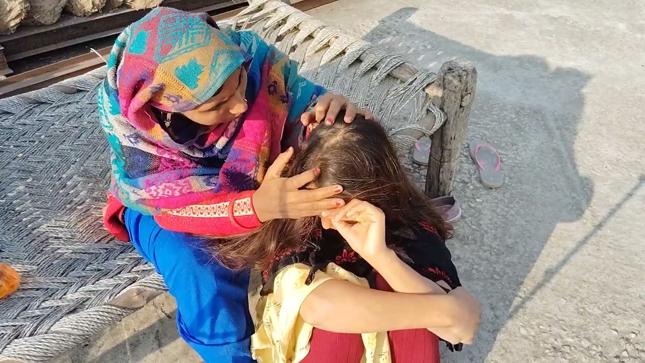 Heavy Nitpicking in long hair new ! Nit Picking In Long Hair 