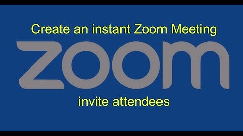 Create an instant Zoom meeting and invite attendees | windows PC / Laptop