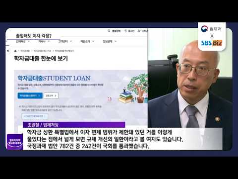 [SBS Biz x법제처] 졸업해도 이자 걱정?…학자금대출 규제 확 푼다