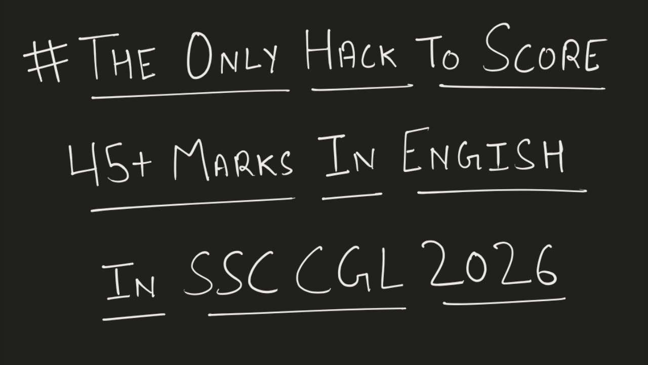 The Only Hack to Score 45+ Marks in English in SSC CGL 2026 - YouTube