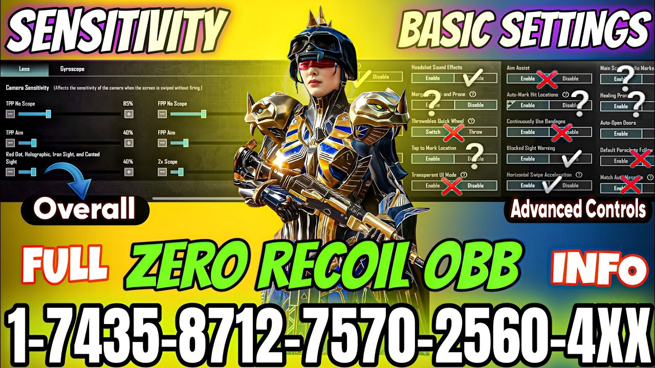 STAR CAPTAIN 3.6 PUBG NO RECOIL/ZERO RECOIL SENSITIVITY CODE | NEW BGMI BEST SENSITIVITY SETTINGS