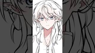 Sketch to render 🩵✨ My Xavier elf design process in 5 sec!! ✨ #artprocess #xavier #loveanddeepspace