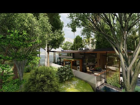 Tropical house design, Asian House Design, Beach House, Cabin In the Forest, Lumion10, Iconic Design