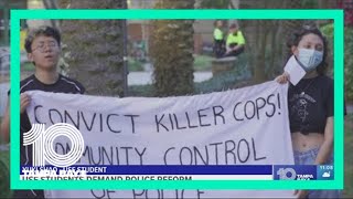 USF students demand police reform at vigil for Tyre Nichols