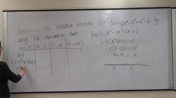 First Derivative Test  - BMCC(CUNY) Prof. Xin MAT301 Second Practice Exam Solution