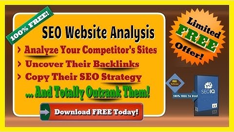 SEO Website Analysis Software - Free SEO Software To Analysis Any Website