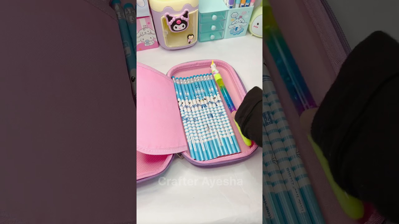 Jumbo panda pencil case with stationary 