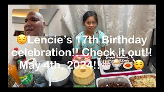 Birthday celebration at home. Lencie's  birthday with family. Vloggers. #familytime #bohol