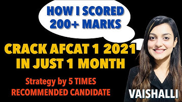 How to clear AFCAT 1 2021 in 1 Month || 1 Month Strategy to Clear Afcat 1 2021 Examination