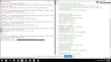 CS in Python - Unit 7 Video 6B - Built in Array Functions (Post-investigation)