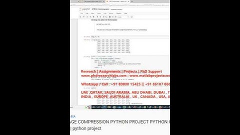 JPEG IMAGE COMPRESSION PYTHON PROJECT PYTHON CODE - Image compression in python - python project