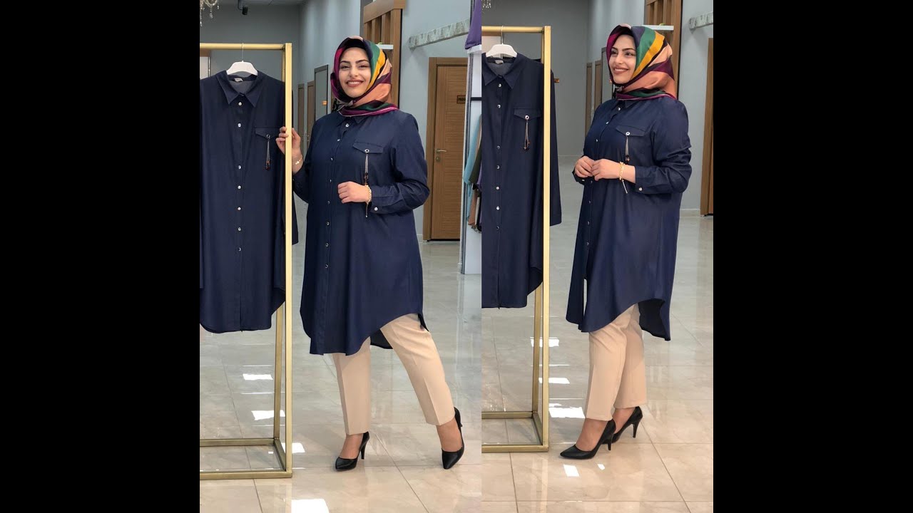 Tesettür Pantolon Kombinleri-(Tesettür Pantolon Tunik Modelleri 2021)