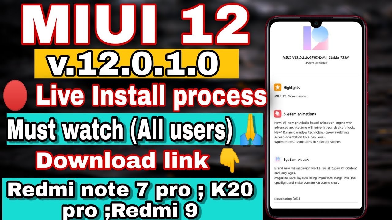 How To Get Update MIUI 12 Redmi Note 7 Pro | How To Install MIUI 12 ...
