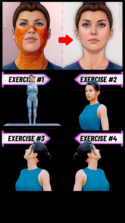 Face exercises to lose face fat  #challenge