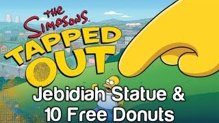 The Simpsons: Tapped Out (iPhone & iPad) - Jebidiah Statue & 10 Donut Super Secret Bonus