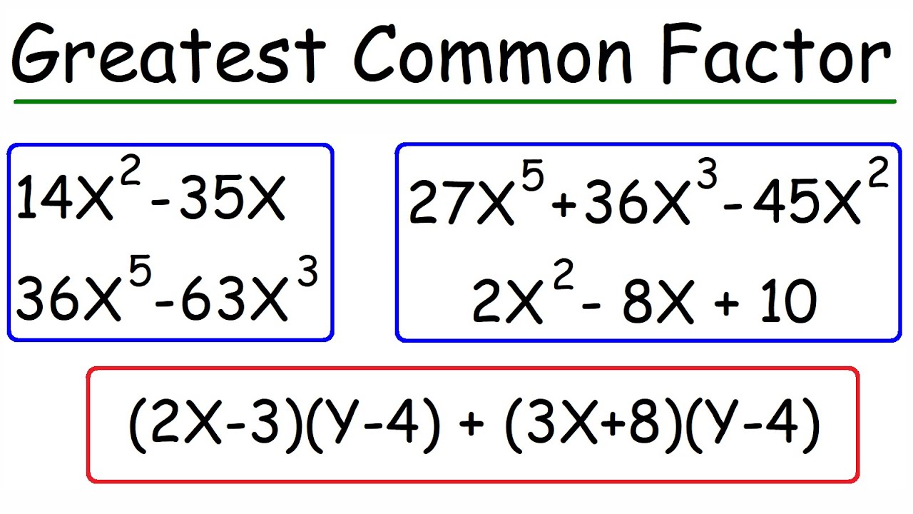 Greatest Common Factor