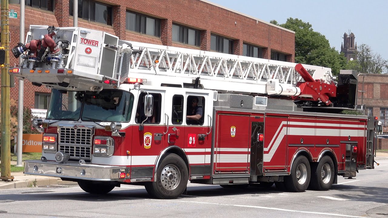 Baltimore City Fire Department Tower 1 Responding - YouTube
