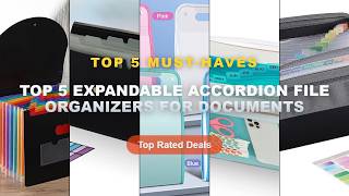 Top 5 Best Top 5 Expandable Accordion File Organizers For Documents (Must Have!) - 1 Pack Accordion