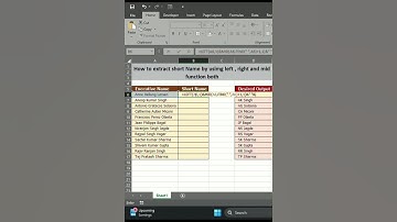 Turn Big Names into Cool Initials! 🎯 Master LEFT, RIGHT & MID in just 30 seconds! 🚀 #shorts #excel