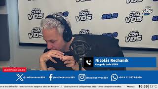 Nicolás Rechanik: "Una persona armada en una audiencia no tiene precedentes en la democracia"