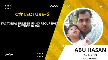 Factorial number using recursive method in C#