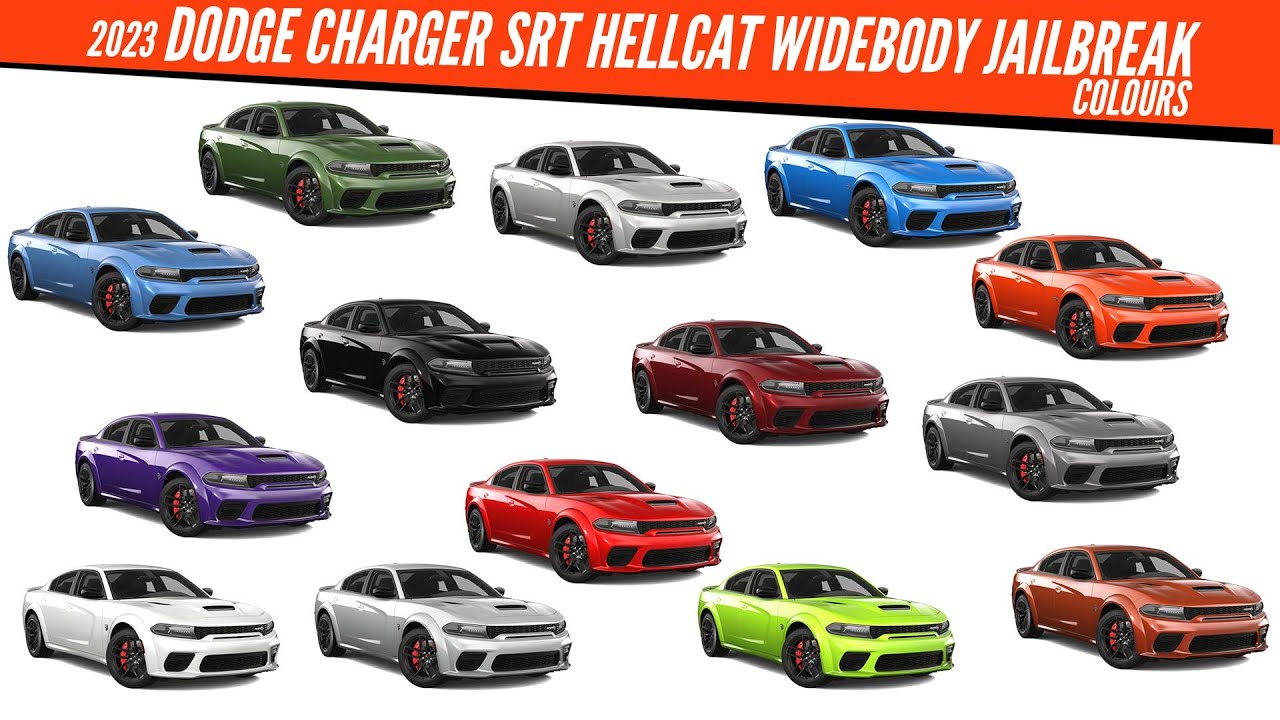 2023 Dodge Charger SRT Hellcat Widebody Jailbreak - All Color Options -  Images