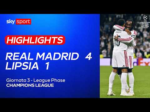 Video Real Madrid-Lipsia 4-1: gol e highlights | Champions League