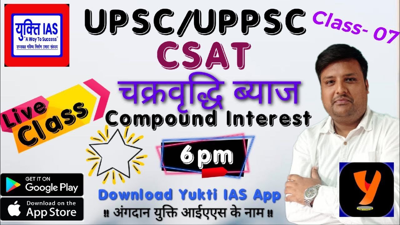 चक्रवृद्धि ब्याज । Compound Interest  