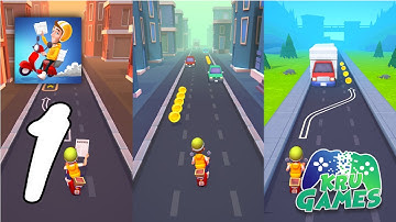 Paper Boy Race: Run & Rush 3D Gameplay #1 All Levels (Android, IOS)